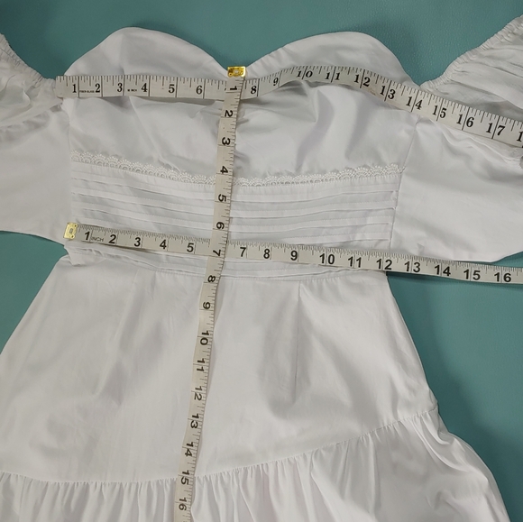 HELLO MOLLY Seaside Picnic Midi White Dress Size 2 - Picture 7 of 13